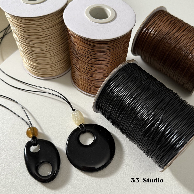 1 mm voskane niti, pleteni narukvica, šnura za torbu i ključeve, DIY nakit materijal
