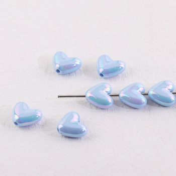 Akrilne srcolike perle za DIY, boje breskve, 17×15 mm, labave perle za ogrlicu i lanac za telefon