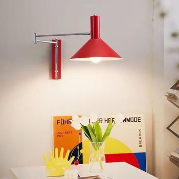 Skandinavska moderna Bauhaus zidna lampa za spavaću sobu, sklopni rameni
