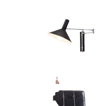 Skandinavska moderna Bauhaus zidna lampa za spavaću sobu, sklopni rameni