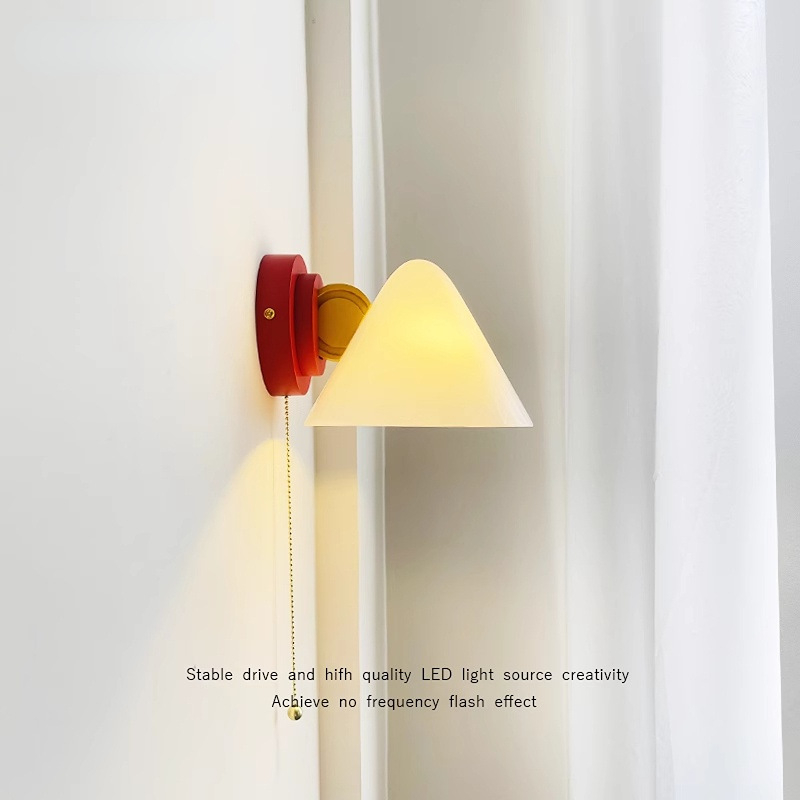 Memphis retro zidna lampa uz prekidač, nordskog stila, za dječju sobu i spavaću sobu, bez ožičenja, hodnik