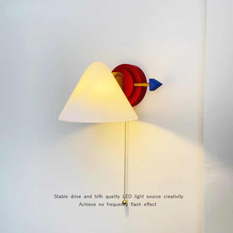 Memphis retro zidna lampa uz prekidač, nordskog stila, za dječju sobu i spavaću sobu, bez ožičenja, hodnik