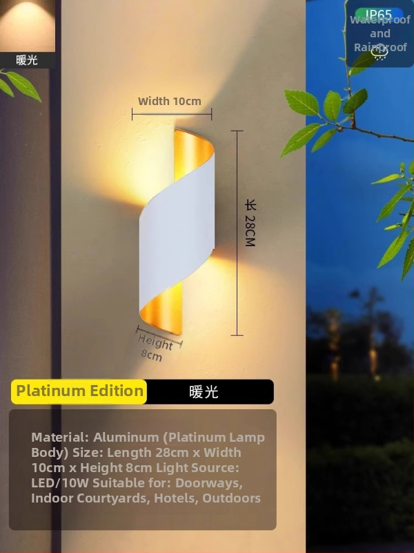 Minimalistična zidna lampa za stubište, hodnik i spavaću sobu; vanjska IP65 zidna svjetiljka za terasu i vrt