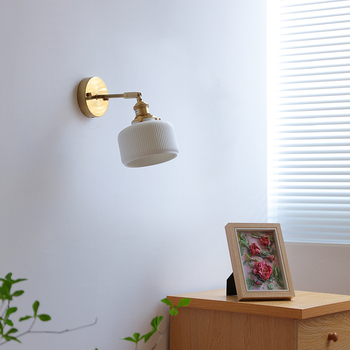 Keramička zidna lampa u japanskom stilu, dizajnersko izdanje, za spavaću sobu, dnevni boravak i radnu sobu, lampica za čitanje uz prozor