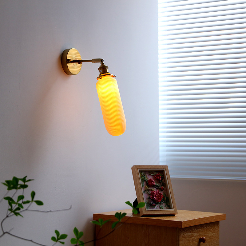 Keramička zidna lampa u japanskom stilu, dizajnersko izdanje, za spavaću sobu, dnevni boravak i radnu sobu, lampica za čitanje uz prozor