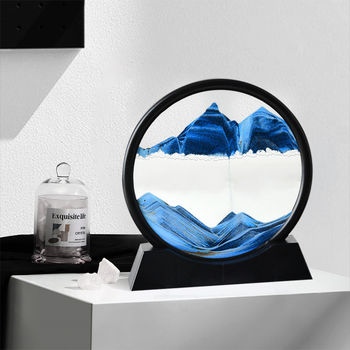 Pictură creativă cu clepsidră din sticlă, nisip curgător, decor pentru living, birou