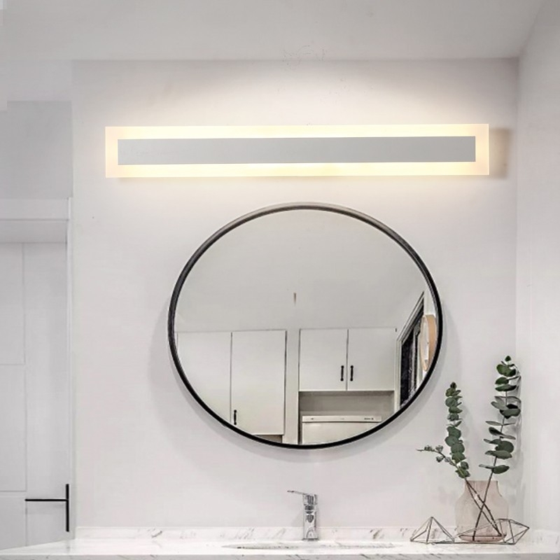 Skandinavska drvena LED svjetiljka za ogledalo, minimalistički modern dizajn, duga zidna svjetiljka za šminkanje i kupaonicu