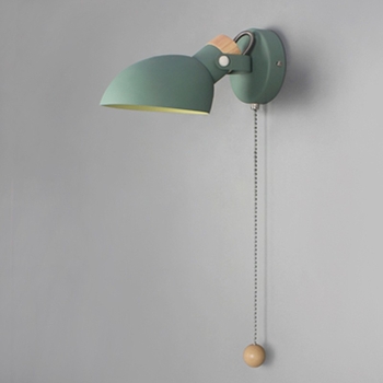 Nordijski makaron stil minimalistična zidna lampa za dnevni boravak i spavaću sobu sa prekidačem, od masivnog drva, rotirajući dizajn