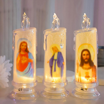 LED lampica s europskim retro dizajnom, molitvena svijeća, božićna dekoracija za dom