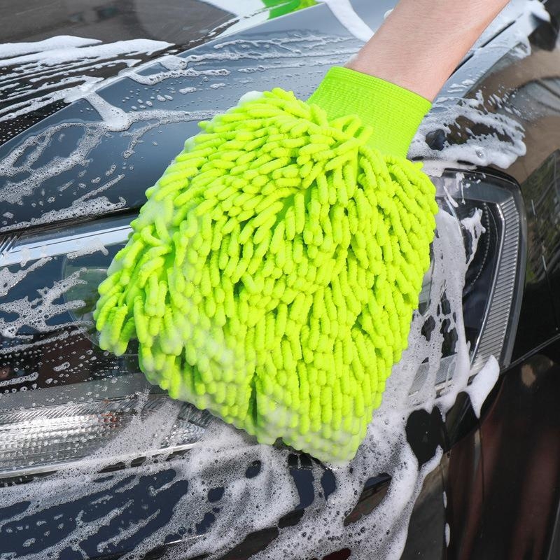 Dvostrane debelo vodootporne rukavice za pranje automobila s chenille koralnim velurom