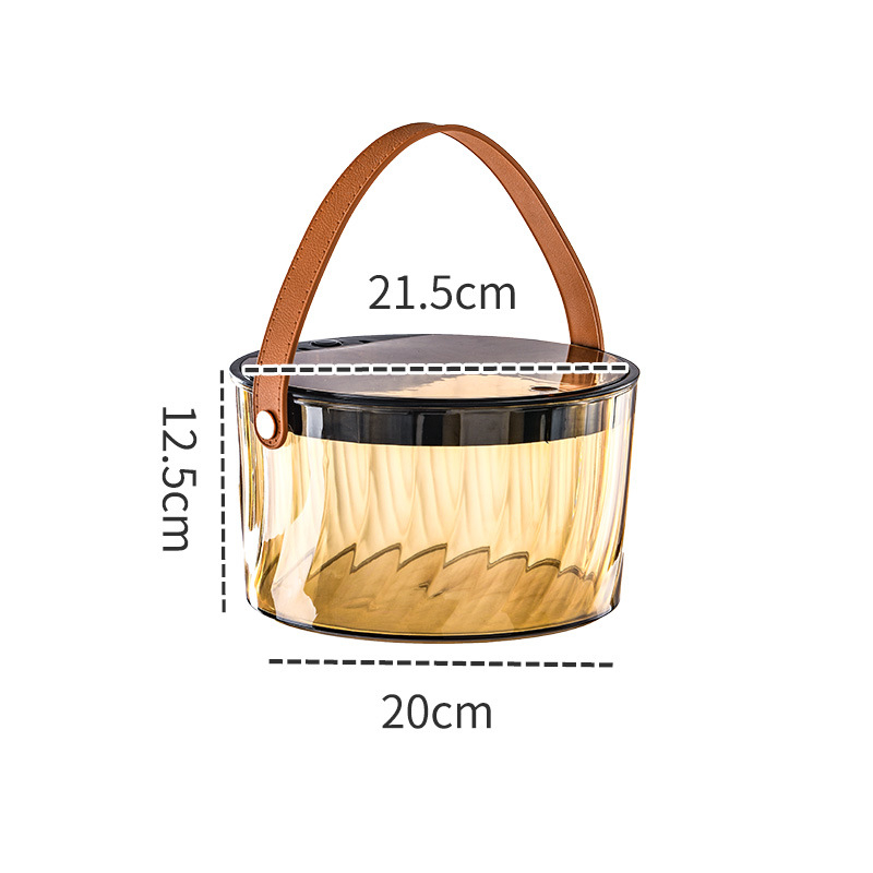 Koš za smeće s poklopcem, 9 L, plastični, cilindričnog oblika, za dnevni boravak, spavaću sobu, kuhinju i kupaonu.