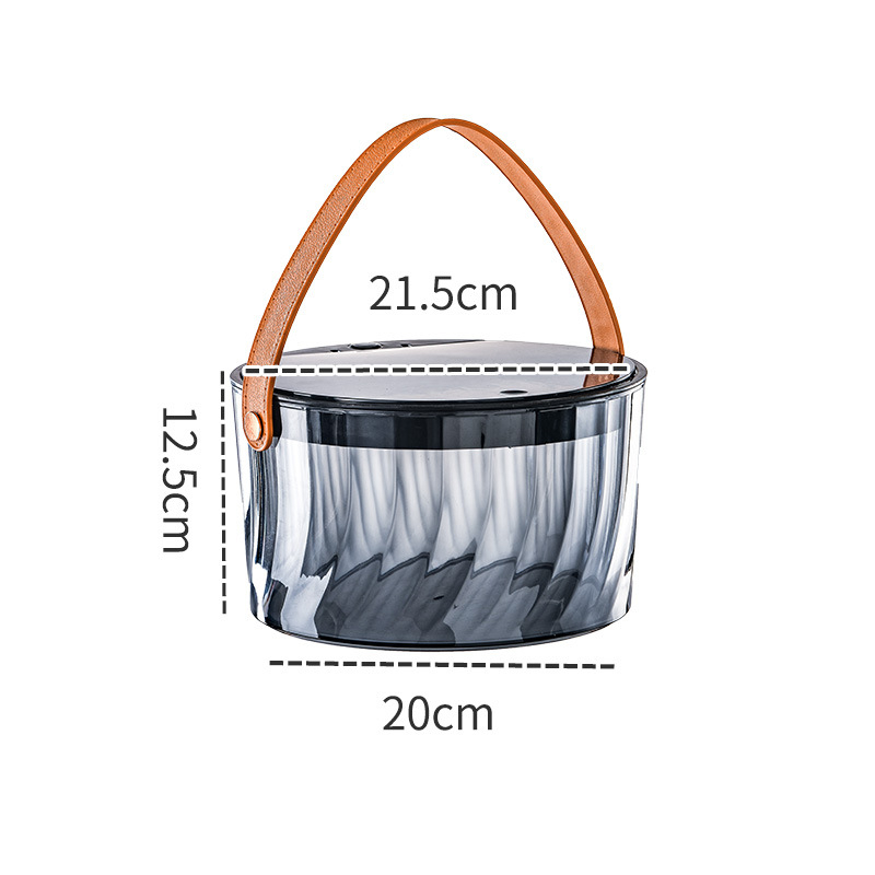 Koš za smeće s poklopcem, 9 L, plastični, cilindričnog oblika, za dnevni boravak, spavaću sobu, kuhinju i kupaonu.