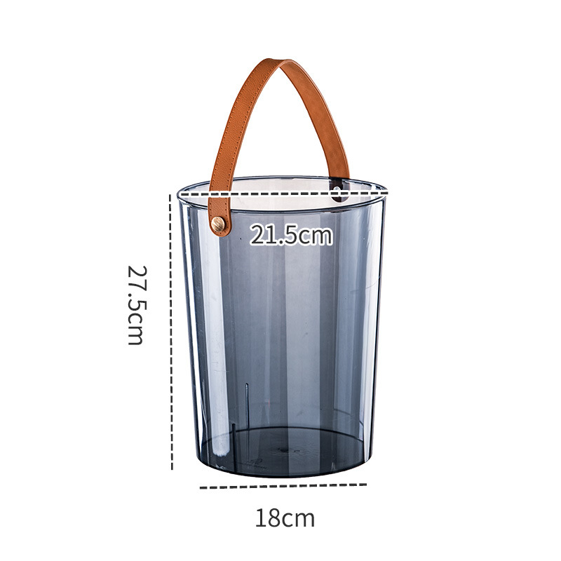 Koš za smeće s poklopcem, 9 L, plastični, cilindričnog oblika, za dnevni boravak, spavaću sobu, kuhinju i kupaonu.
