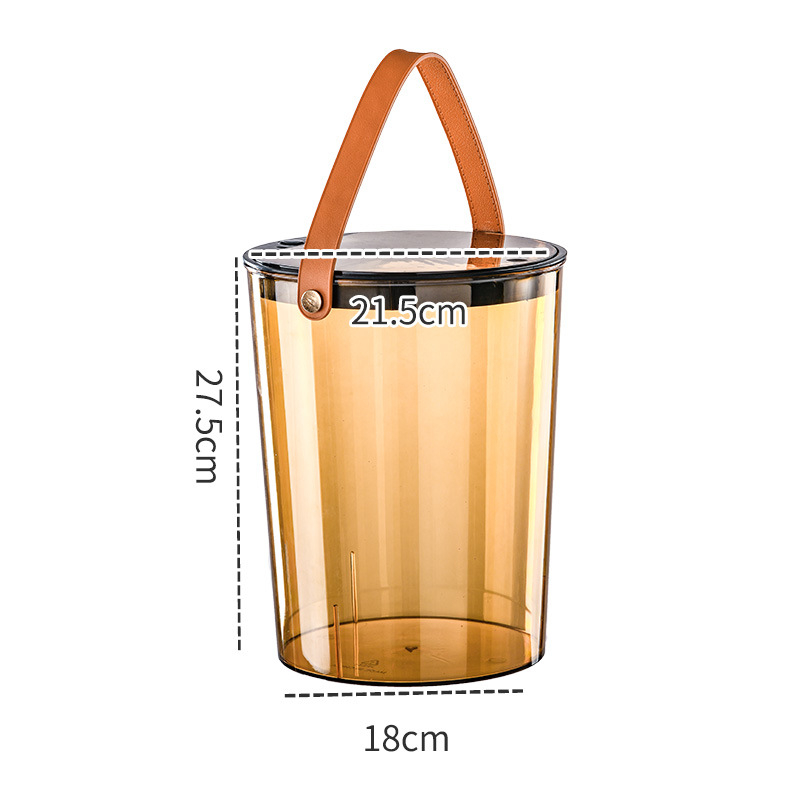 Koš za smeće s poklopcem, 9 L, plastični, cilindričnog oblika, za dnevni boravak, spavaću sobu, kuhinju i kupaonu.