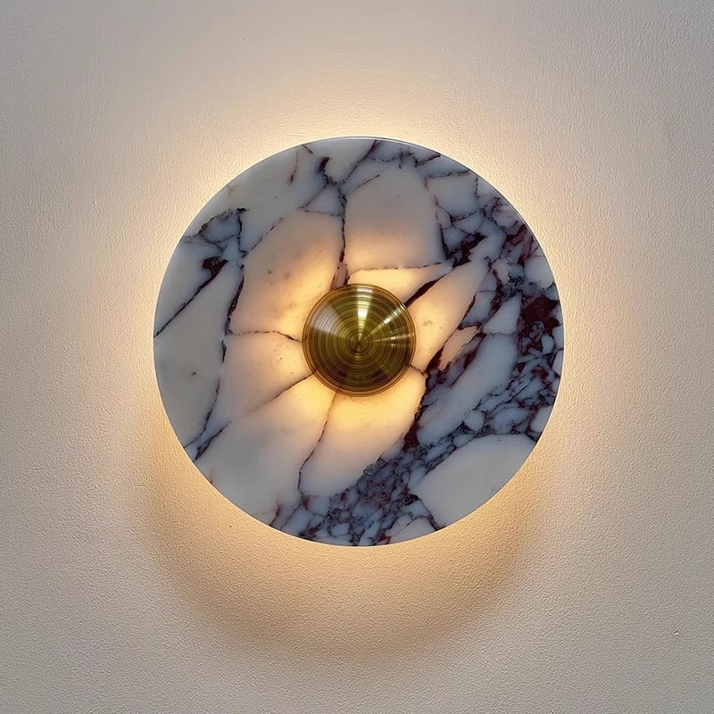 BaoGe zidna lampa od mramora, moderni minimalistički francuski stil, metalno tijelo, LED, za smještaj, ulaz, hodnik, spavaća soba, dnevni boravak