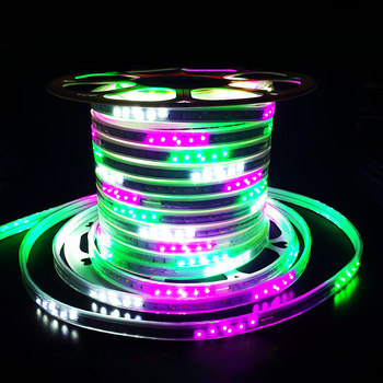 RGB LED traka 2835, tri reda pod kutom, 144 LED, šest boja, 48 LED s efektom tekuće vode, 96 LED promjene boje, bljesav efekt, fleksibilna LED traka