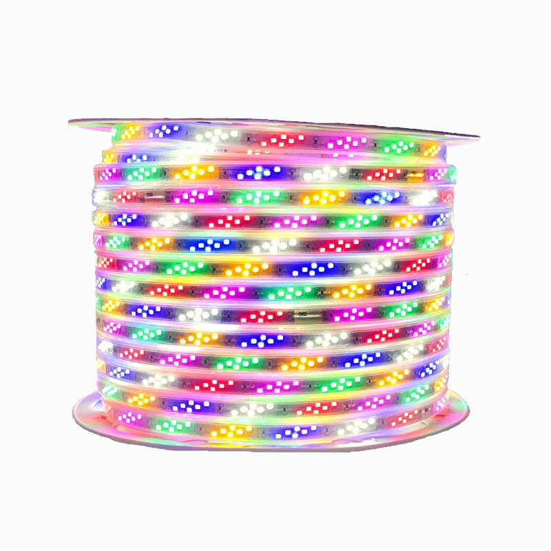 RGB LED traka 2835, tri reda pod kutom, 144 LED, šest boja, 48 LED s efektom tekuće vode, 96 LED promjene boje, bljesav efekt, fleksibilna LED traka