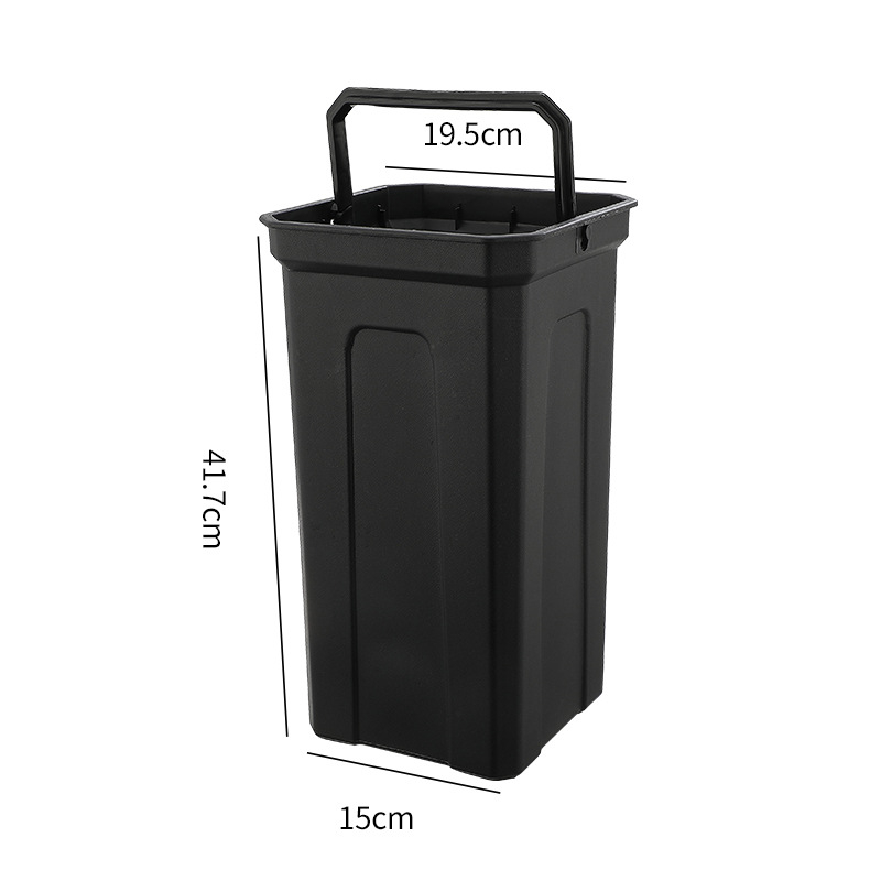 Plastična kvadratna unutarnja posuda, crne boje, otporna na plamen, za vanjski koš za otpad
