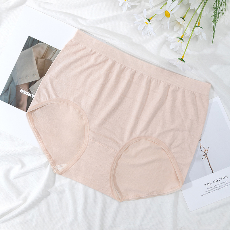 Ženske bešavne gaćice velikih veličina, visok struk, oblikovanje abdomena, prozračne, lagan ljetni model