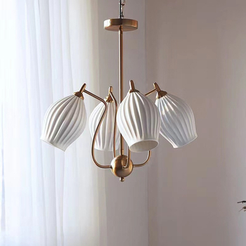 Moderni keramički viseći luster u francuskom stilu sa LED bone china, za dnevni boravak, blagovaonu i spavaću sobu