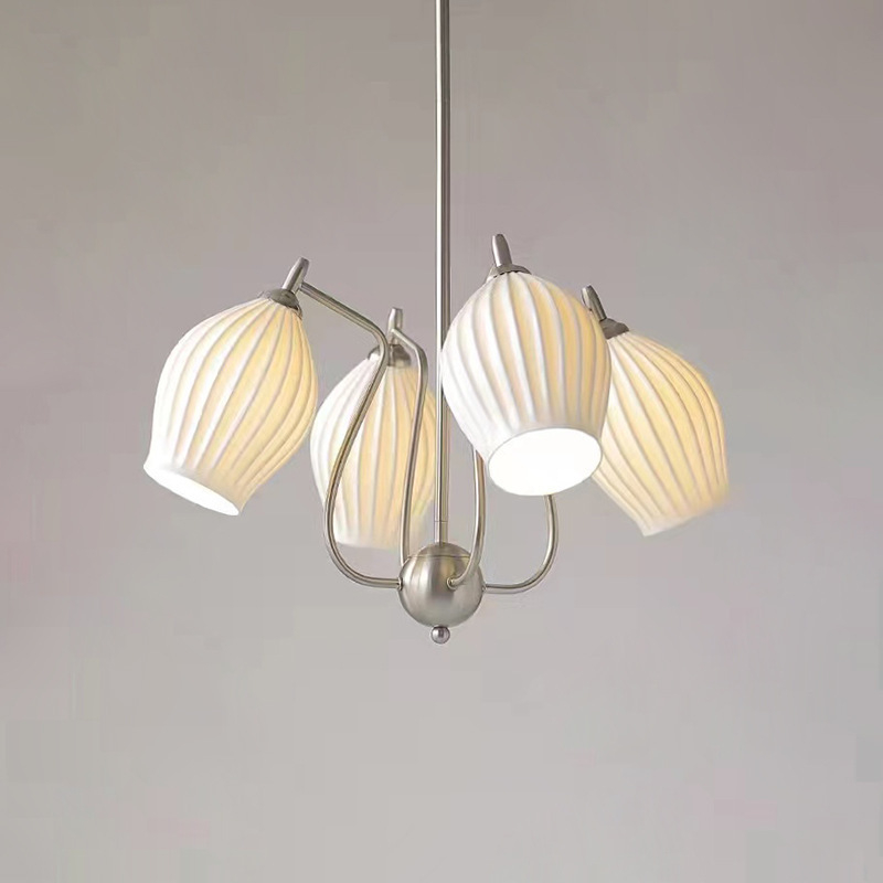 Moderni keramički viseći luster u francuskom stilu sa LED bone china, za dnevni boravak, blagovaonu i spavaću sobu