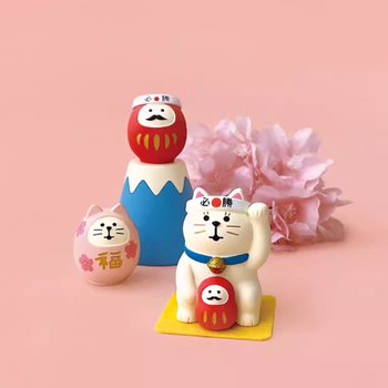 Mačja figurica u japanskom stilu, Zakka dizajn, kreativna kutija iznenađenja od smole, ručna izrada