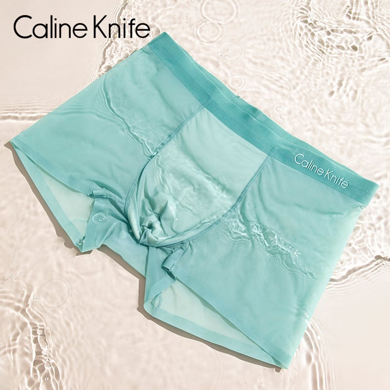 CalineKnife muške bokserice od ice silk, bezšivne, prozračne, antibakterijske, 7A, u poklon kutiji