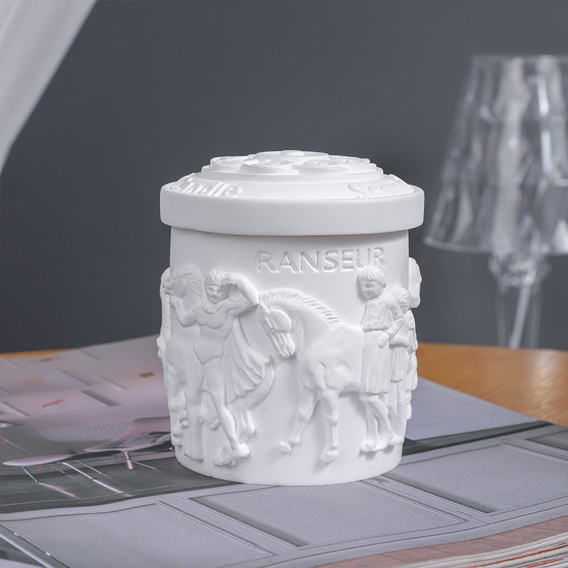 Ρετρό 3D άγαλμα, κερί αρωματοθεραπείας για υπνοδωμάτιο, χωρίς καπνό, από φυτικό κερί, κύπελλο σχήματος διαχύτης