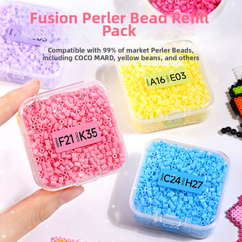 Sada materiálov na korálky 2,6 mm s úložnou krabičkou – Coco štýl Fusion korálky