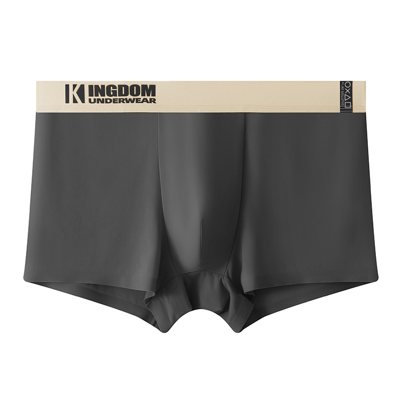 Muške bokserice od ice-silk, jednobojne, srednji pojas, prozračne, uski kroj