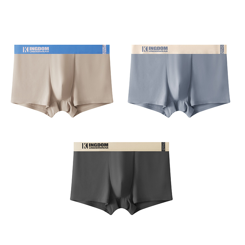 Muške bokserice od ice-silk, jednobojne, srednji pojas, prozračne, uski kroj