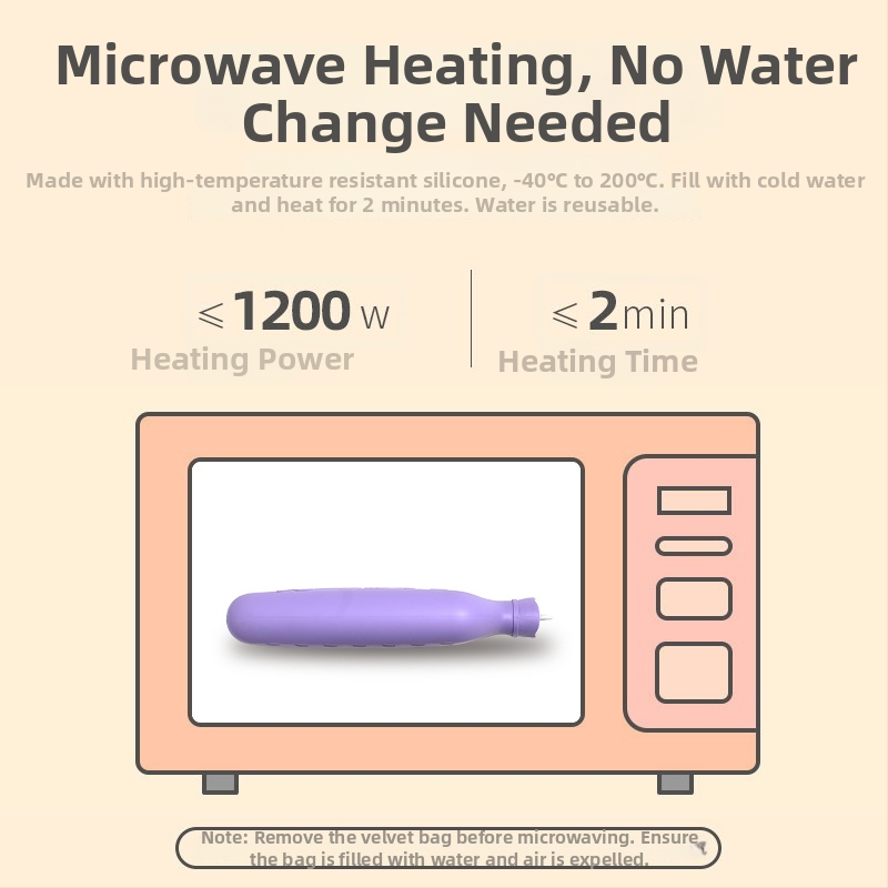 Sticlă mare din silicon pentru apă fierbinte, în stil chinezesc nou, pentru încălzire în pat, încălzire a abdomenului și a mâinilor, umplută cu apă, rezistentă la explozie