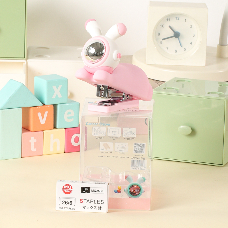 Mingqiang kreativni PVC silikonski model №12, 24/6 spajalica — kompaktna uredska spajalica
