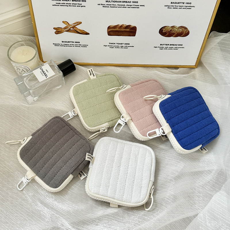 Korejskog stila quiltirana torbica za slušalice, mini držač ključeva, novčanik za kovanice i torbica za Bluetooth slušalice