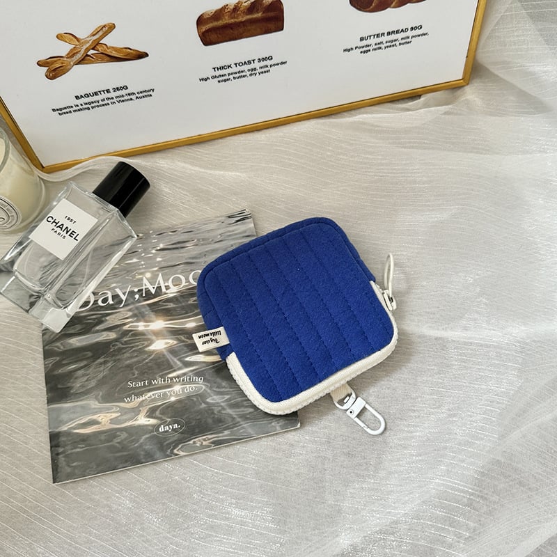 Korejskog stila quiltirana torbica za slušalice, mini držač ključeva, novčanik za kovanice i torbica za Bluetooth slušalice