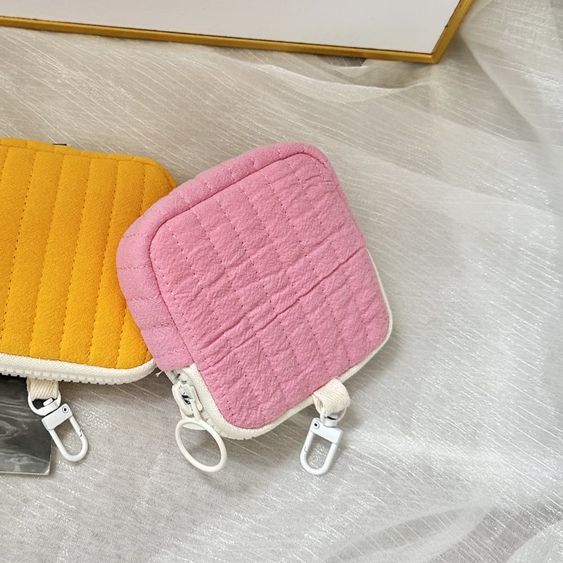 Korejskog stila quiltirana torbica za slušalice, mini držač ključeva, novčanik za kovanice i torbica za Bluetooth slušalice
