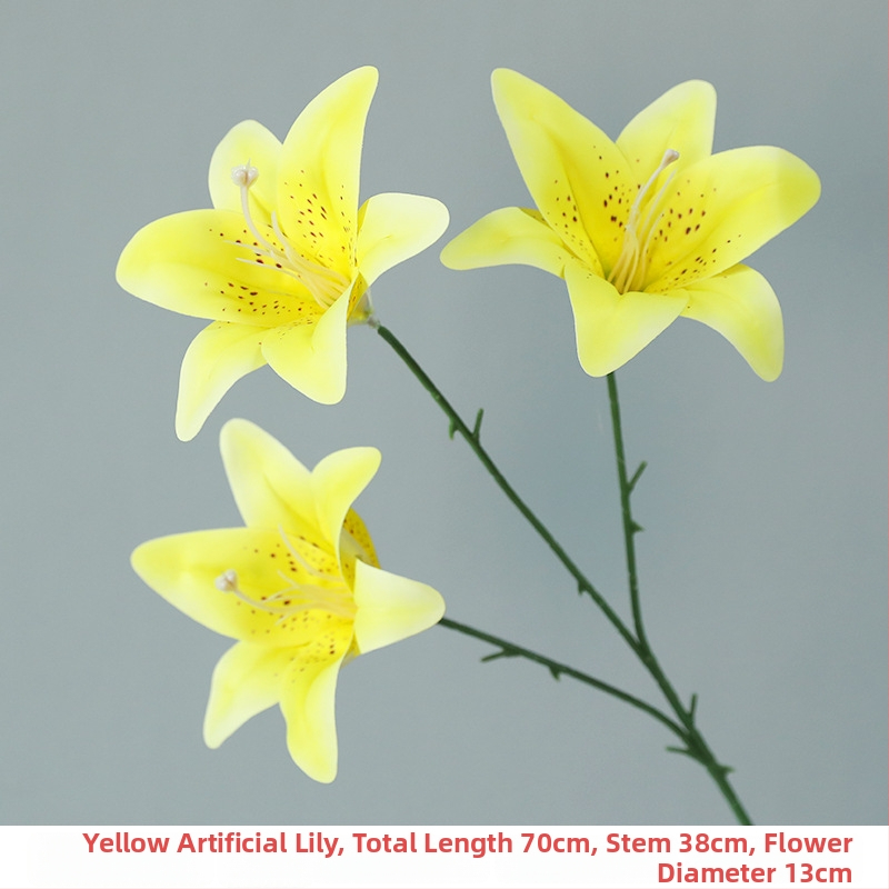 3D umelá ľalia, PU materiál, dekorácia do domácnosti, svadobný stôl, rekvizita na fotografovanie, výška 30–100 cm