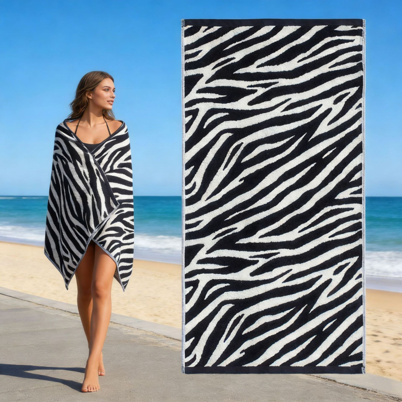 Prilagodljivi ručnici za kupanje od 100% pamuka, veliki kućni ručnici, upijajući jakard ručnici za plažu i sport, dva formata: 75×34 cm i 140×70 cm
