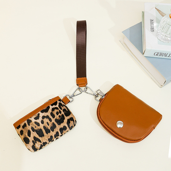 Mini zip novčanik za zglob sa zatvaračem, vintage stil, dva u jednom — ženski clutch i novčanik za kovanice