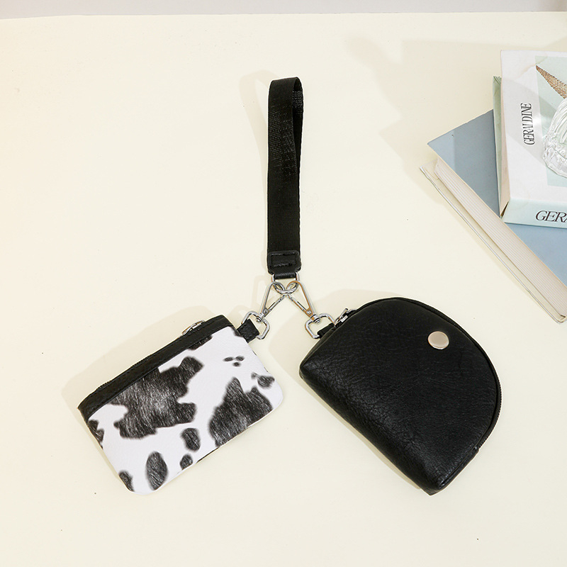 Mini zip novčanik za zglob sa zatvaračem, vintage stil, dva u jednom — ženski clutch i novčanik za kovanice