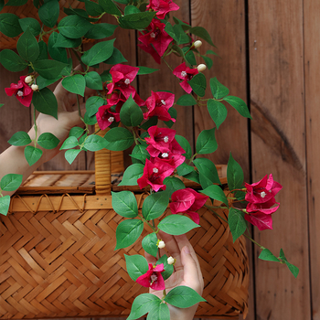 Umjetna bougainvillea loza s satenskim cvjetovima, za dnevni boravak, izlog, vjenčanje i rekvizite za fotografiju