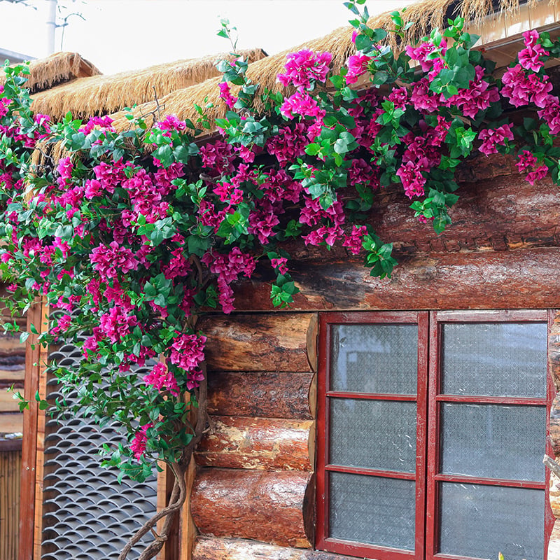 Umjetna bougainvillea loza s satenskim cvjetovima, za dnevni boravak, izlog, vjenčanje i rekvizite za fotografiju