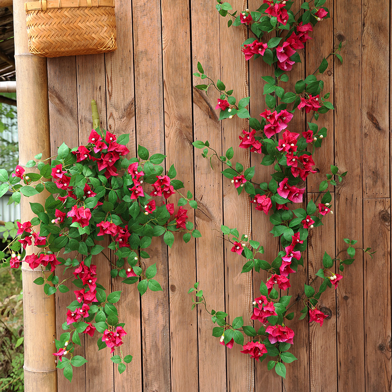 Umjetna bougainvillea loza s satenskim cvjetovima, za dnevni boravak, izlog, vjenčanje i rekvizite za fotografiju