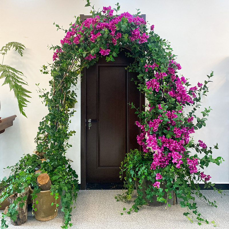Umjetna bougainvillea loza s satenskim cvjetovima, za dnevni boravak, izlog, vjenčanje i rekvizite za fotografiju