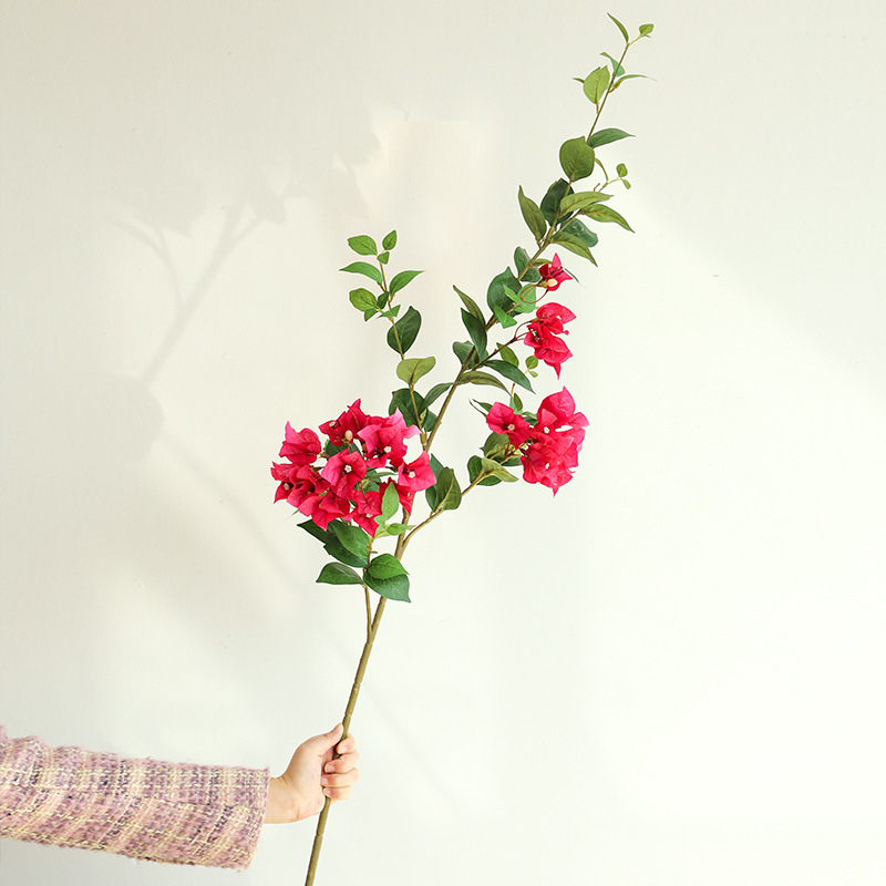 Umjetna bougainvillea loza s satenskim cvjetovima, za dnevni boravak, izlog, vjenčanje i rekvizite za fotografiju