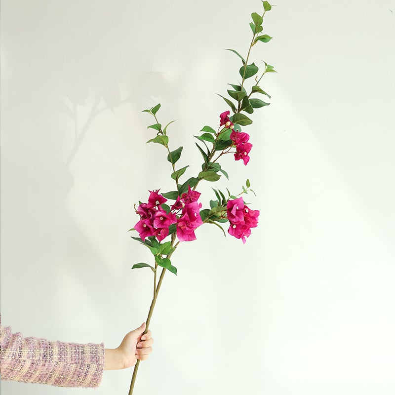 Umjetna bougainvillea loza s satenskim cvjetovima, za dnevni boravak, izlog, vjenčanje i rekvizite za fotografiju