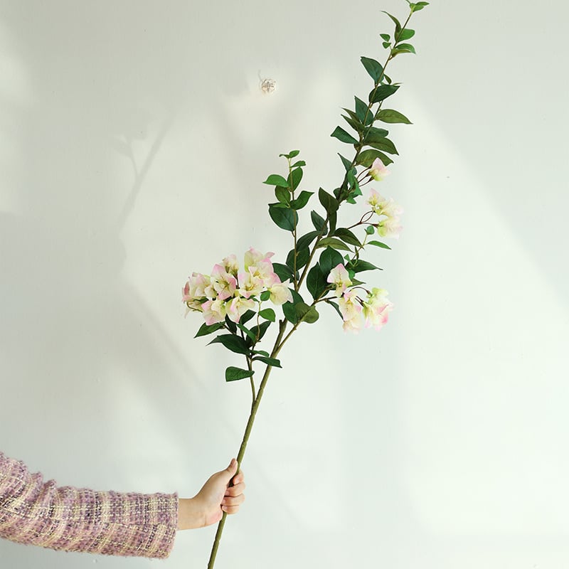 Umjetna bougainvillea loza s satenskim cvjetovima, za dnevni boravak, izlog, vjenčanje i rekvizite za fotografiju