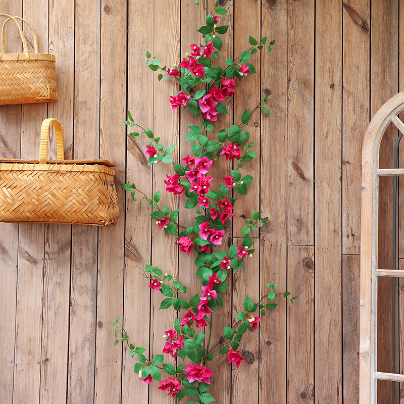 Umjetna bougainvillea loza s satenskim cvjetovima, za dnevni boravak, izlog, vjenčanje i rekvizite za fotografiju