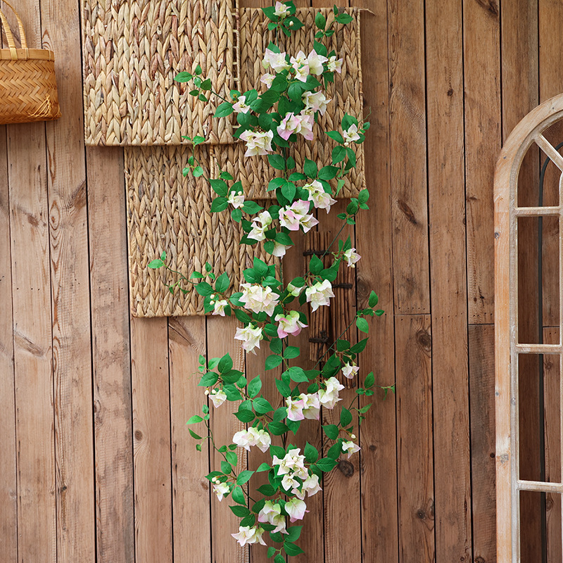 Umjetna bougainvillea loza s satenskim cvjetovima, za dnevni boravak, izlog, vjenčanje i rekvizite za fotografiju