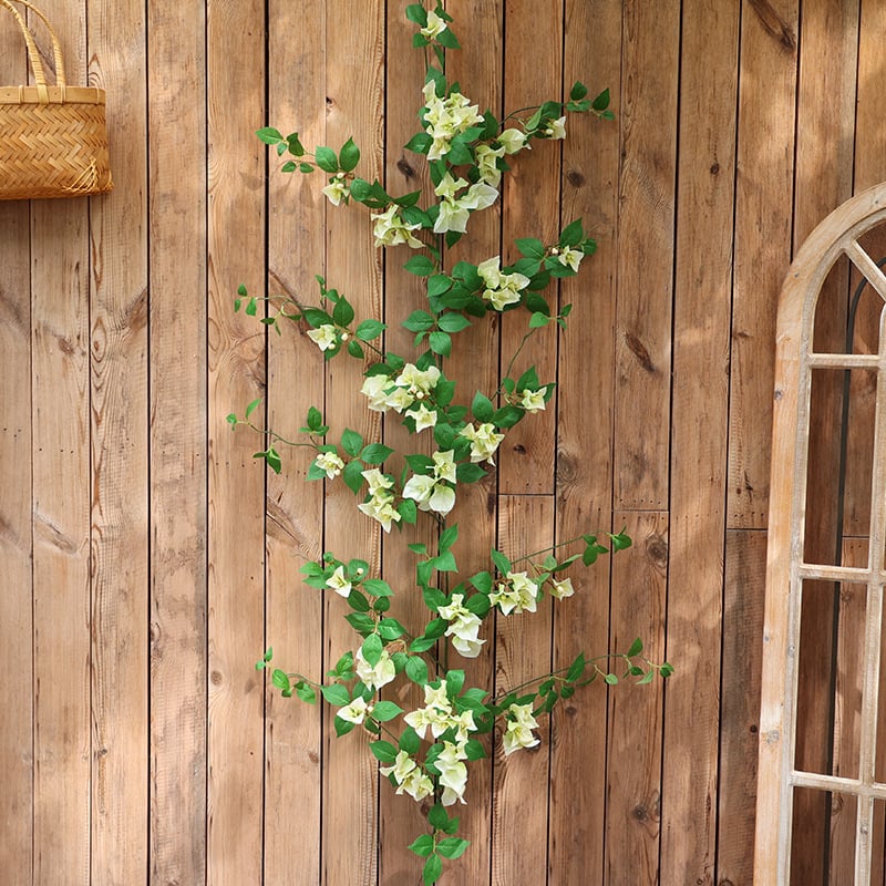 Umjetna bougainvillea loza s satenskim cvjetovima, za dnevni boravak, izlog, vjenčanje i rekvizite za fotografiju
